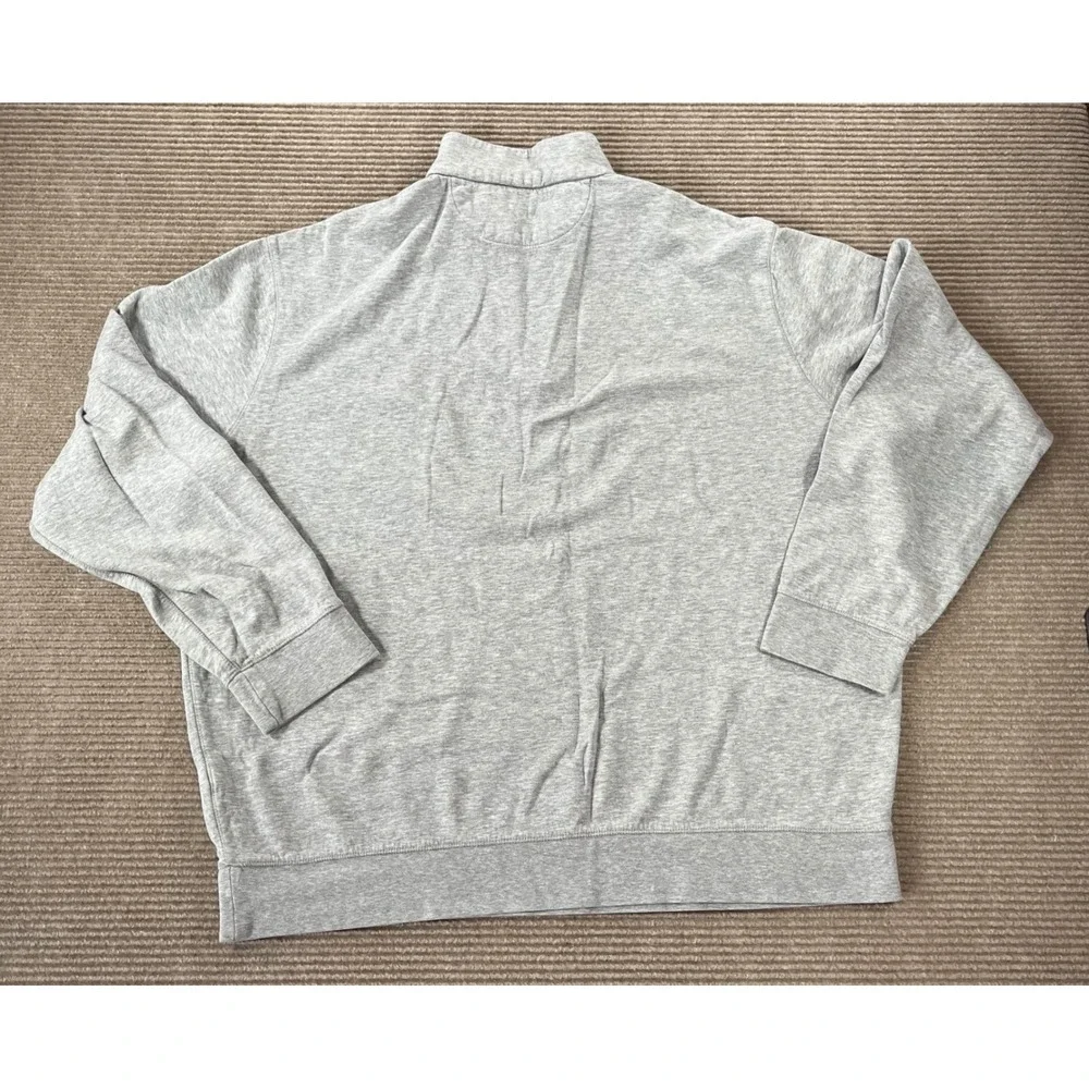 Polo Ralph Lauren Mens XL Heather Grey Quarter‎ Zip Pullover Sweater